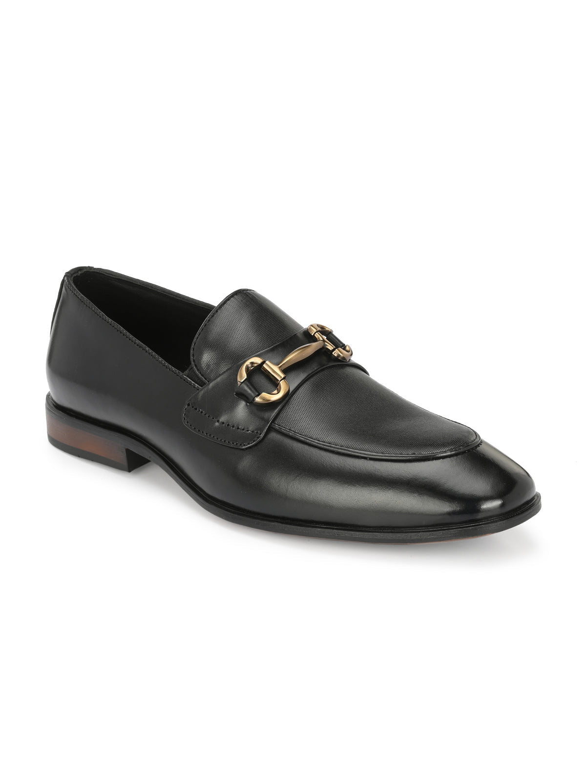 Bastian Leather Buckled Formal Moccasins