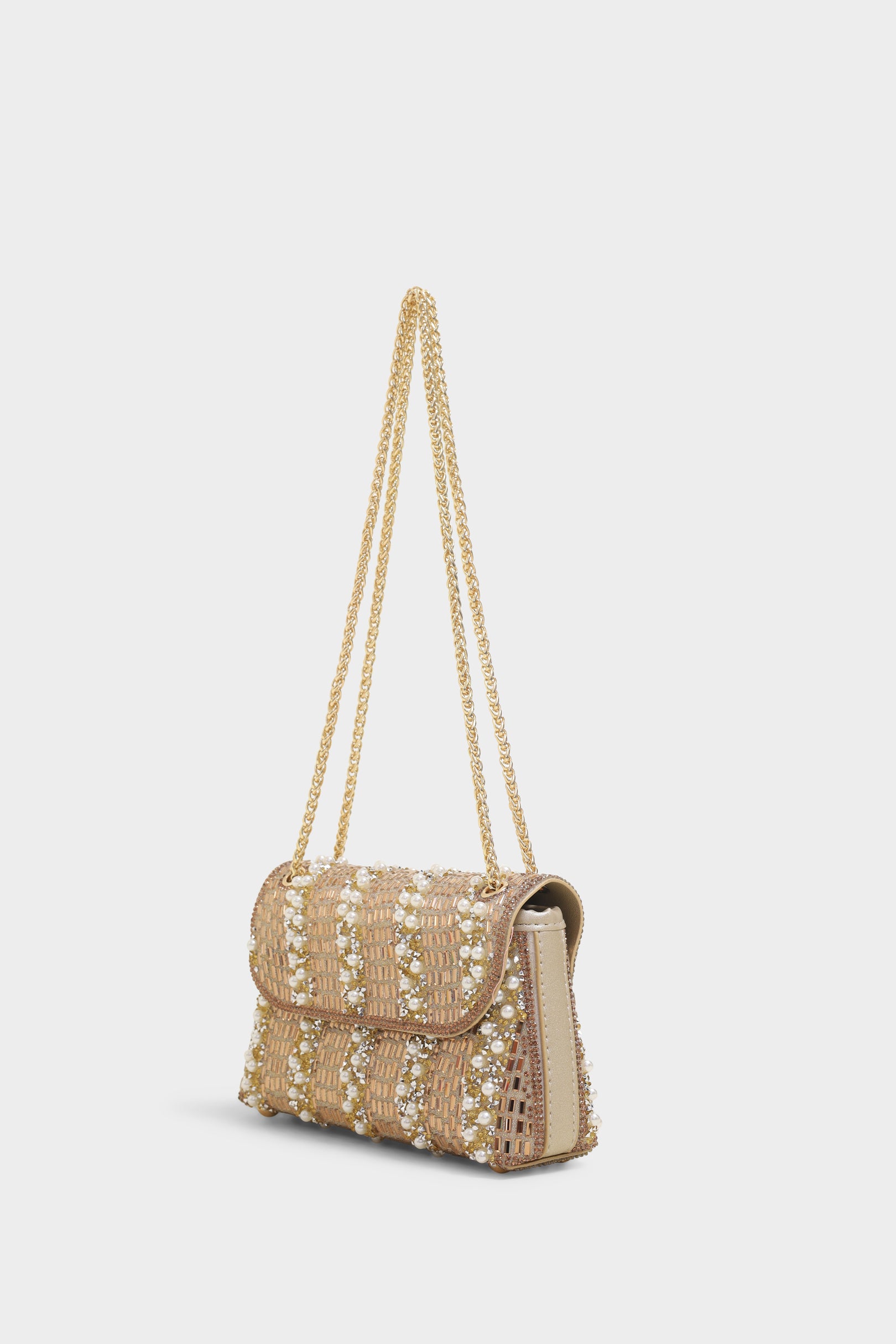 Ava golden sling bag