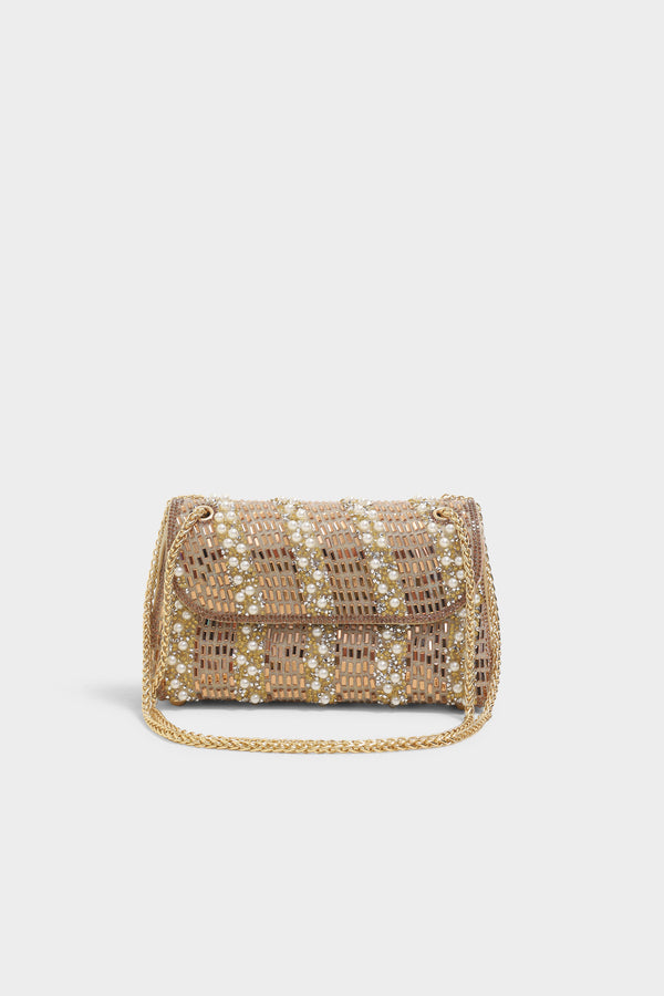 Ava golden sling bag
