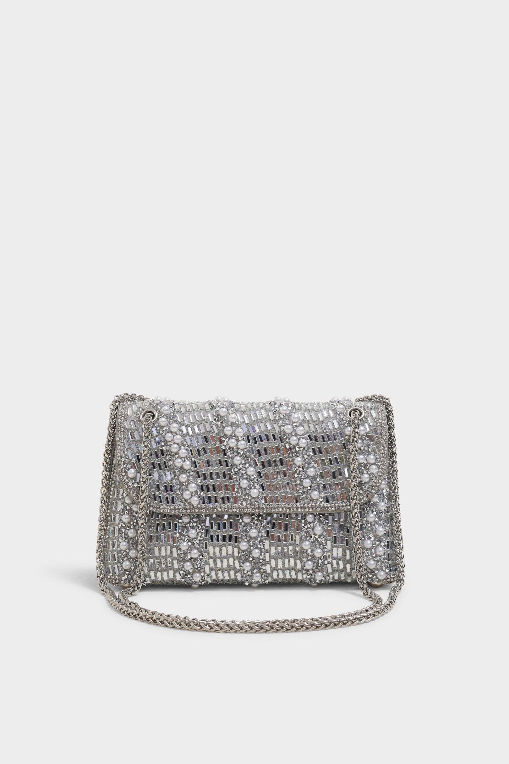 Ray silver sling bag