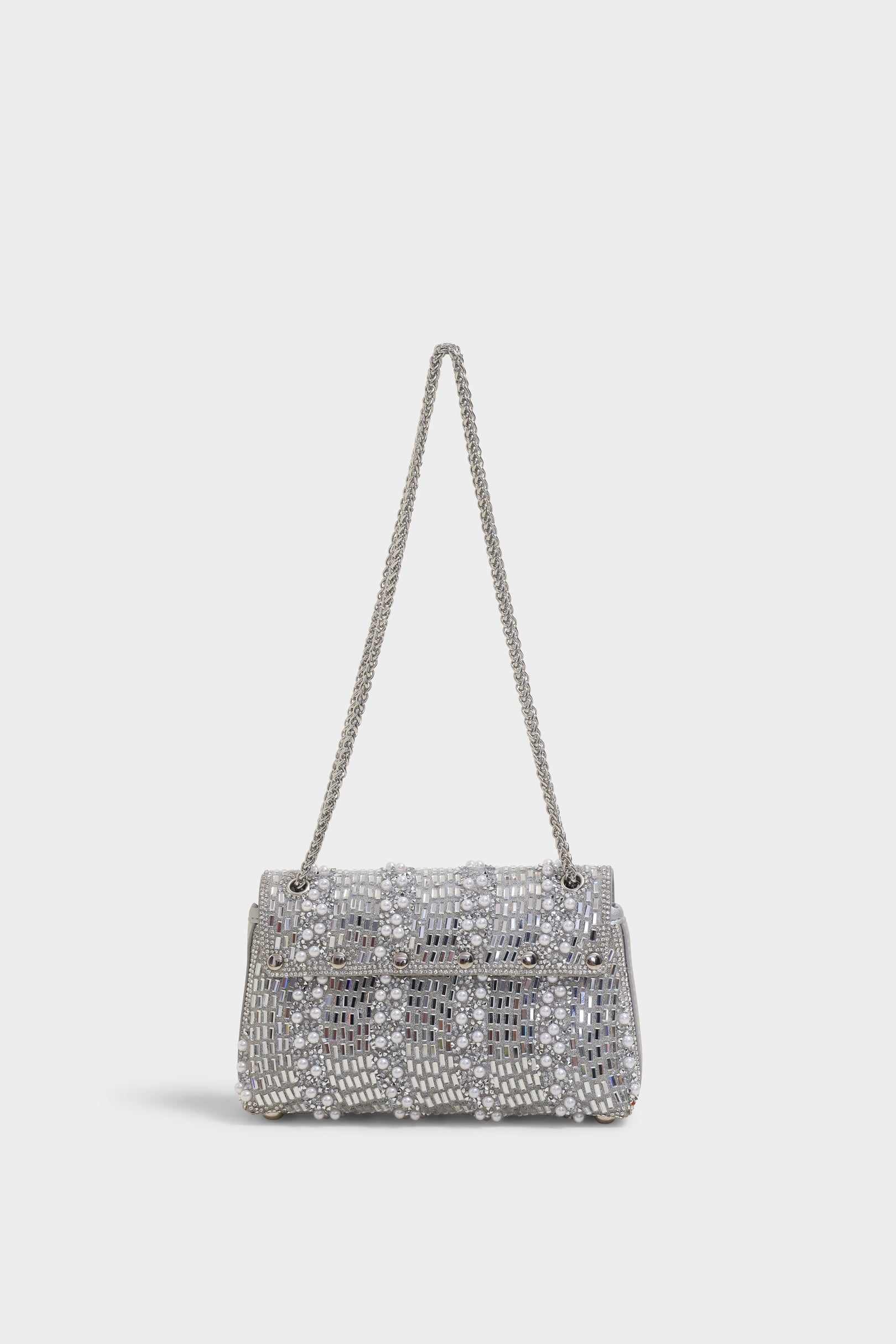 Ray silver sling bag