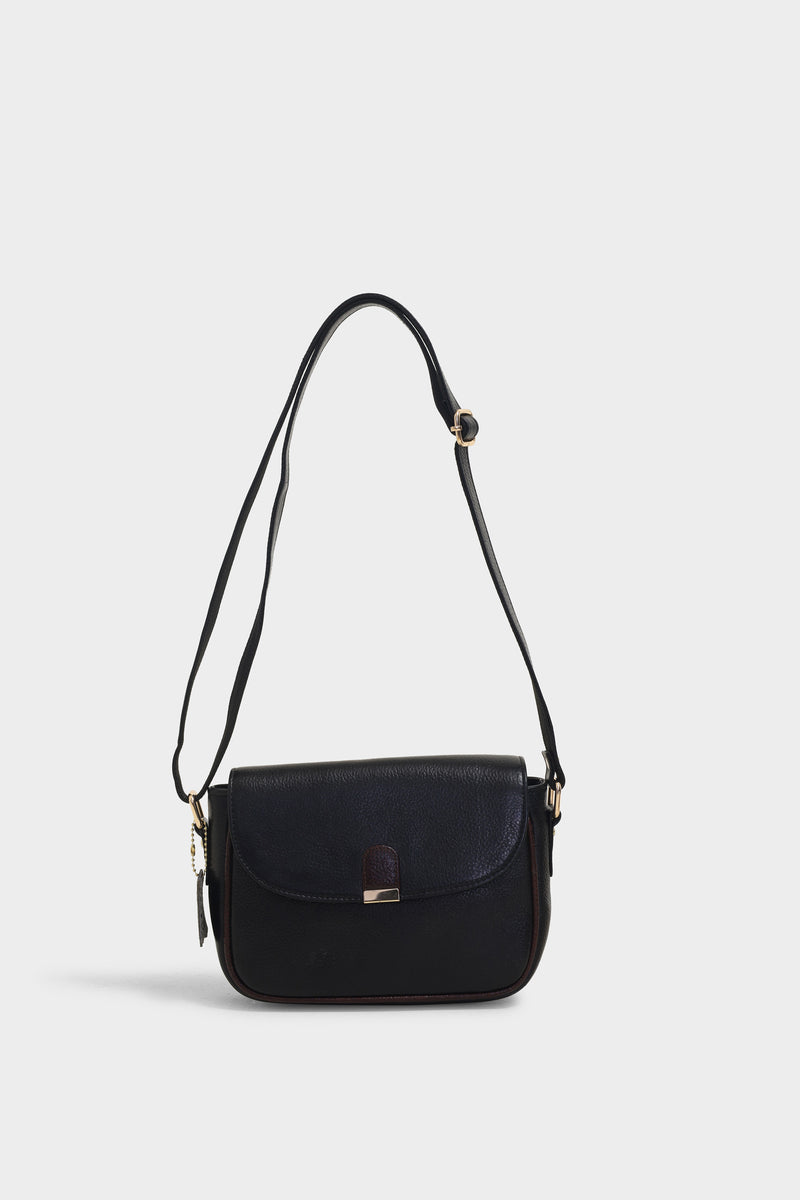 Ariel black sling bag - The Heels India