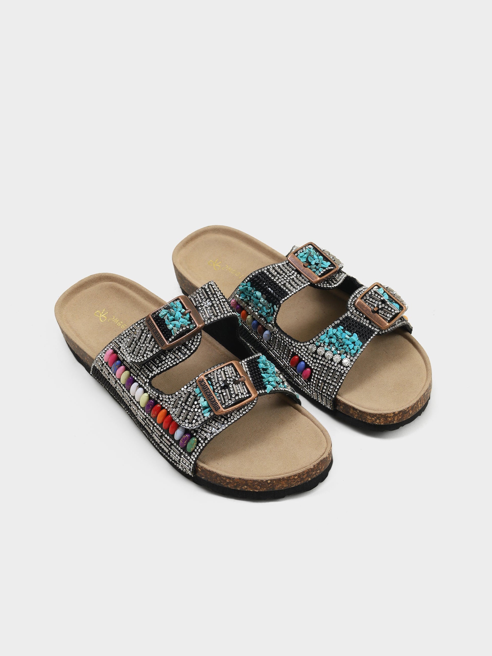 Lunara Strappy Embellished Sliders