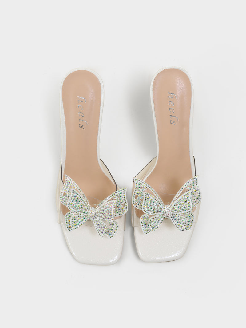 Milano Butterfly Transparent Heels