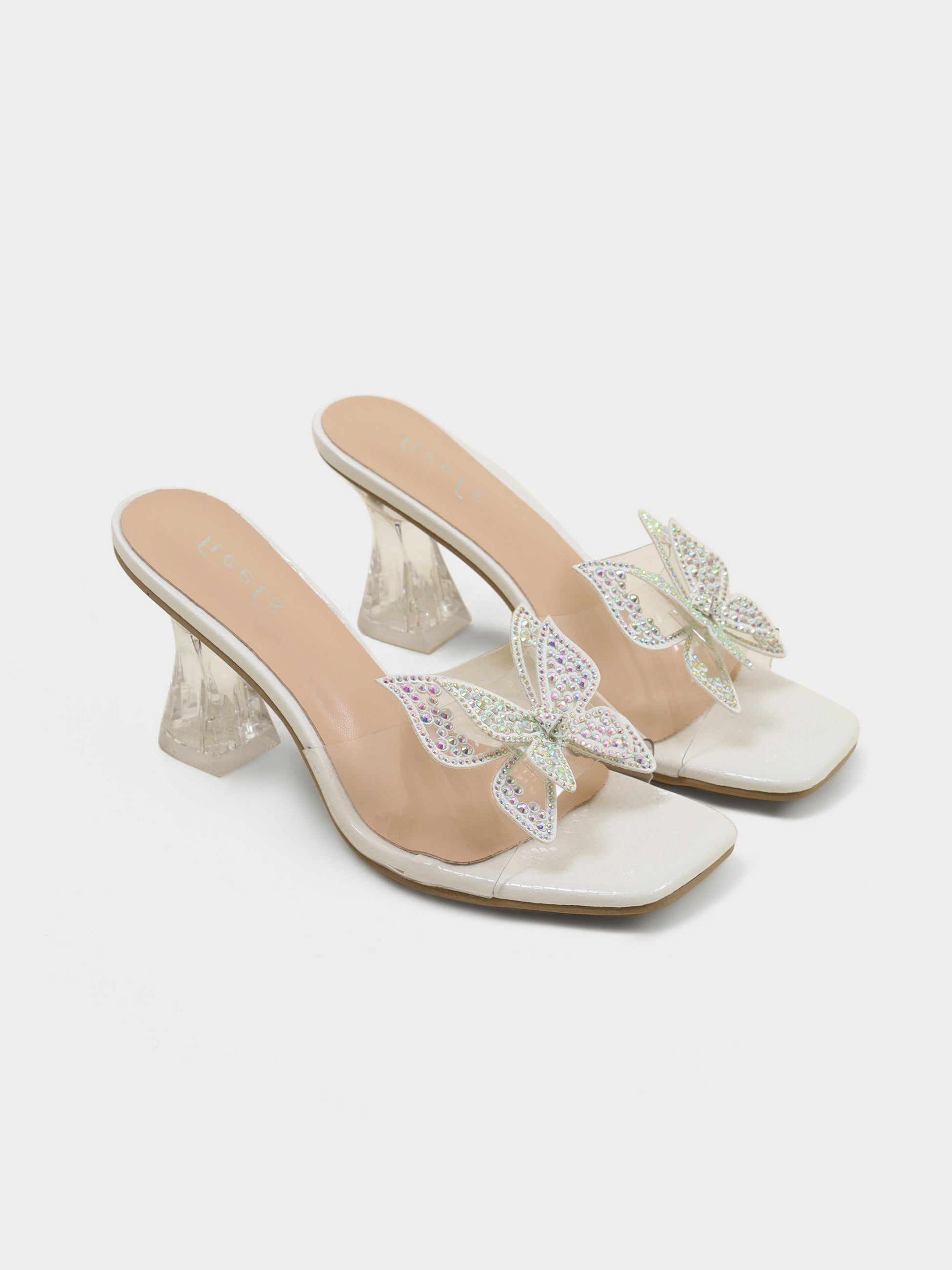 Milano Butterfly Transparent Heels