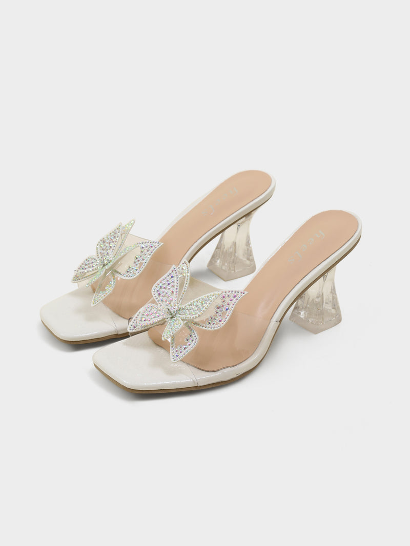 Milano Butterfly Transparent Heels