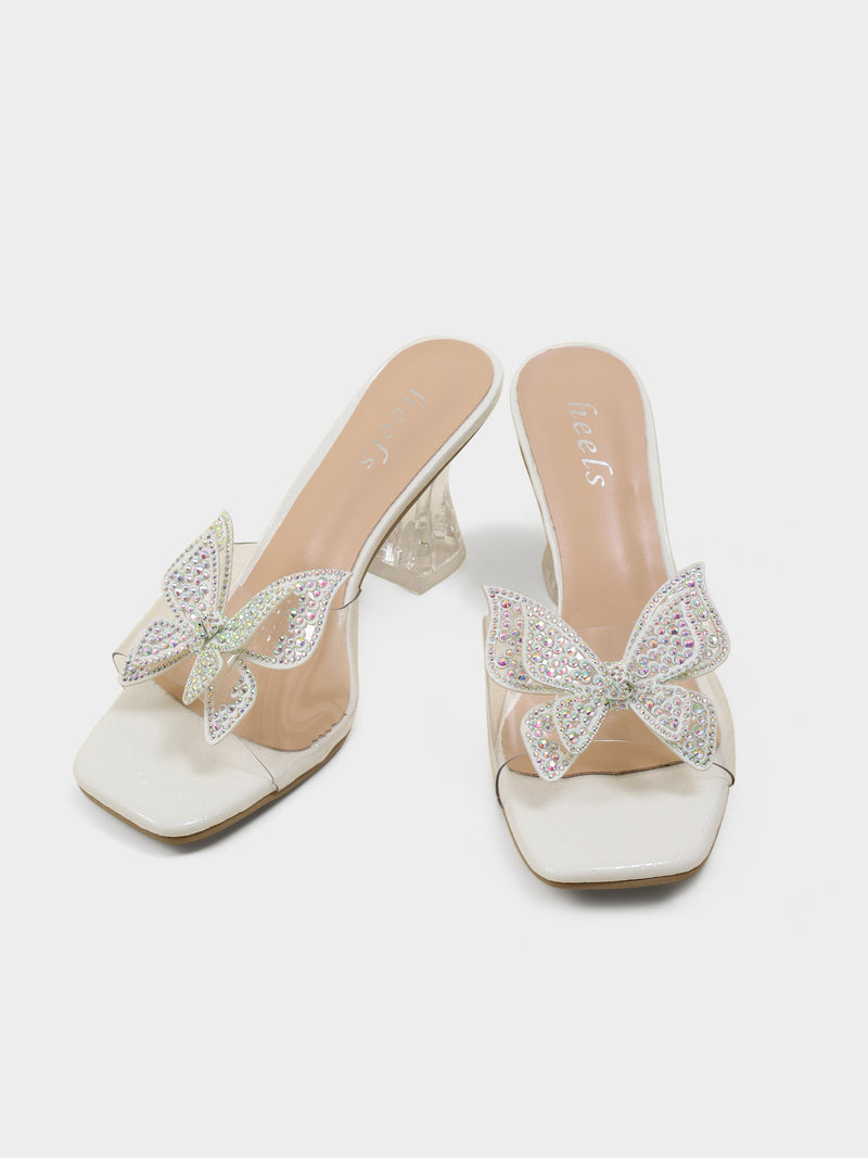 Milano Butterfly Transparent Heels