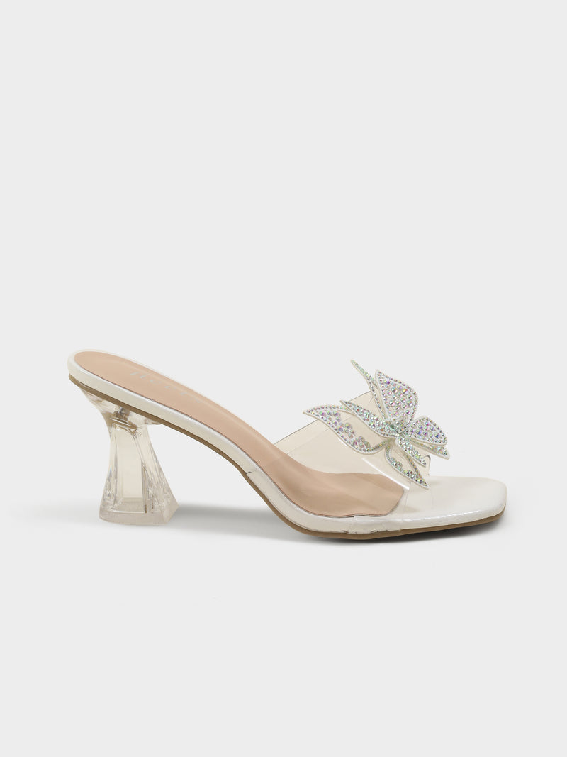 Milano Butterfly Transparent Heels