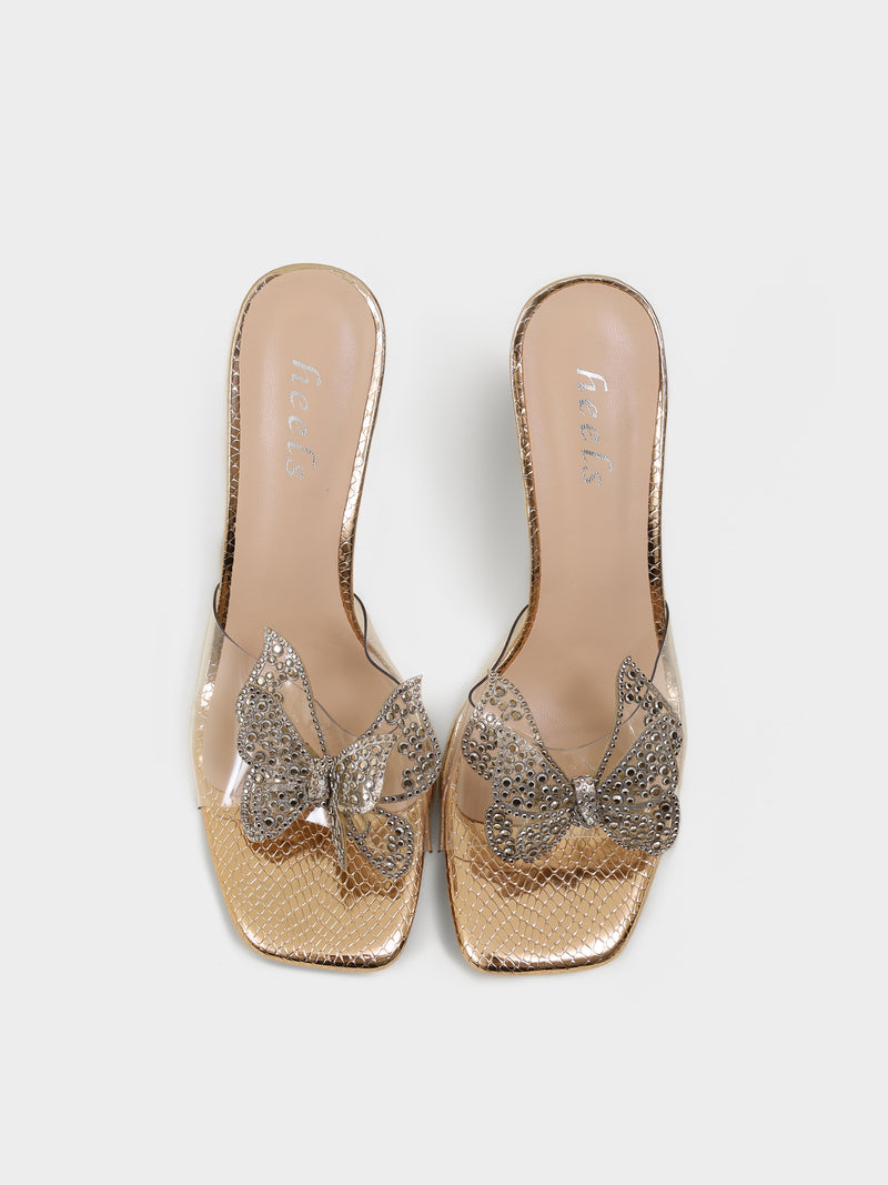 Milano Butterfly Transparent Heels