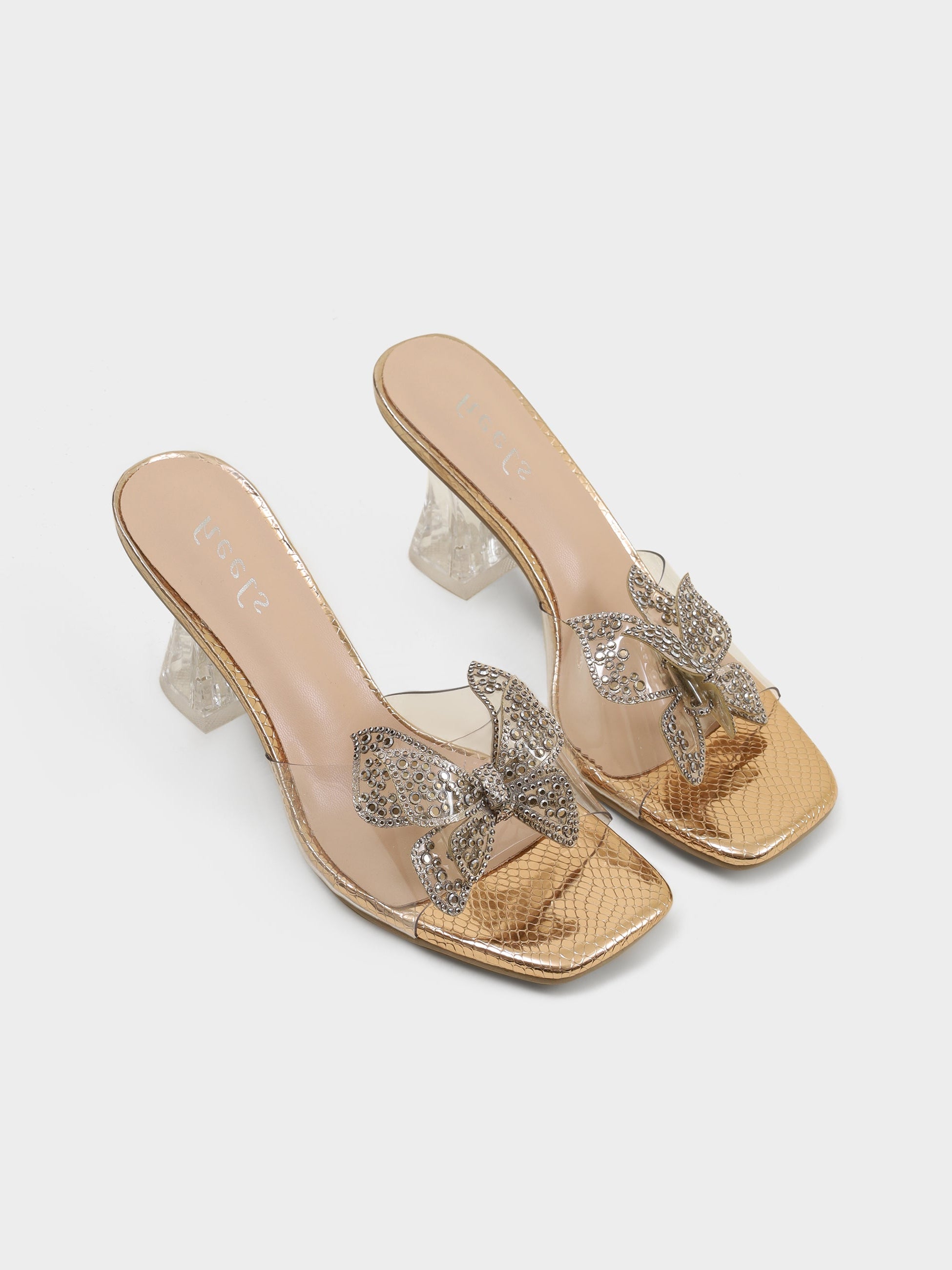 Milano Butterfly Transparent Heels