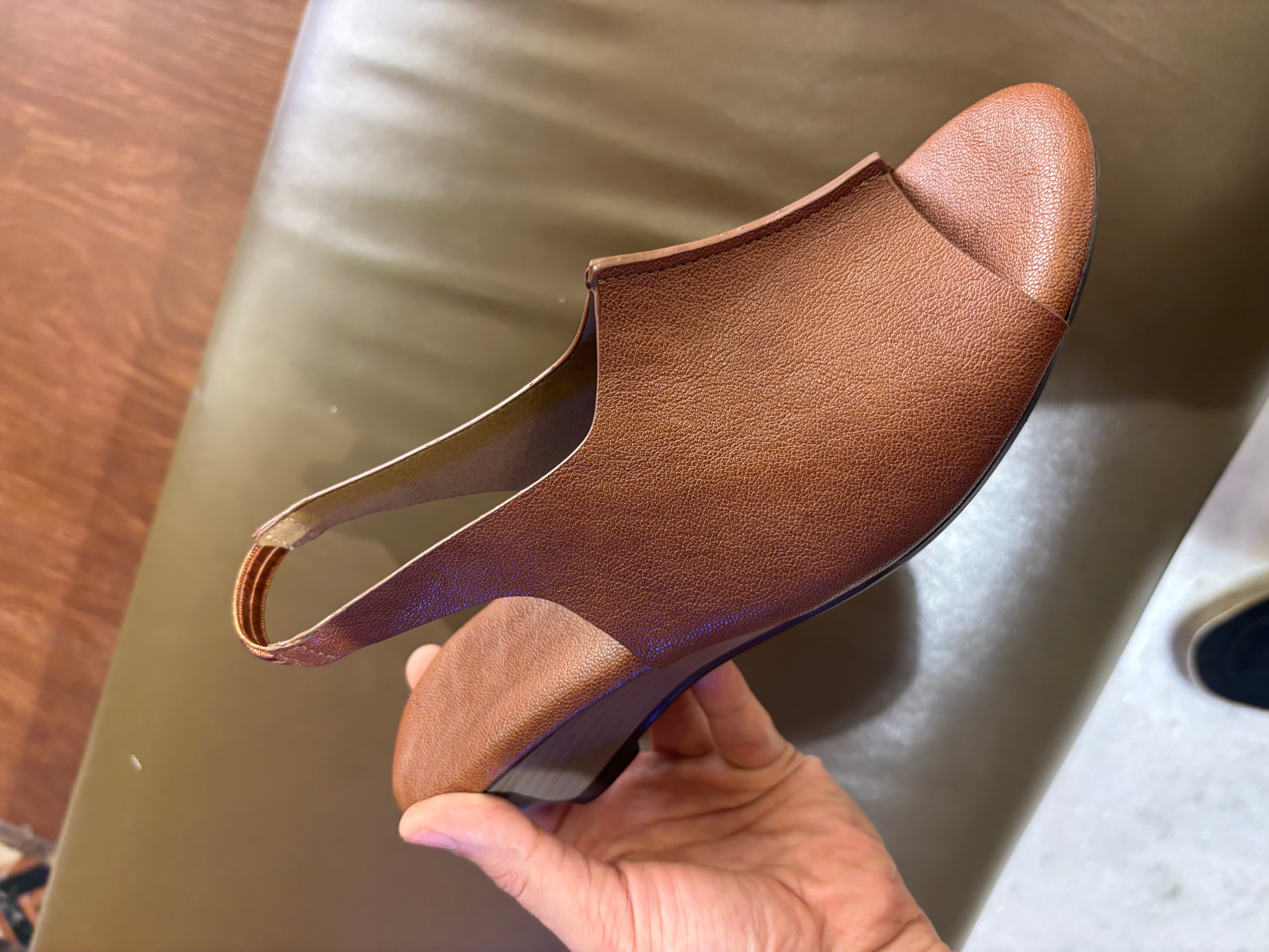Meridian Back Elastic Peep Toe Wedge Heels - The Heels India