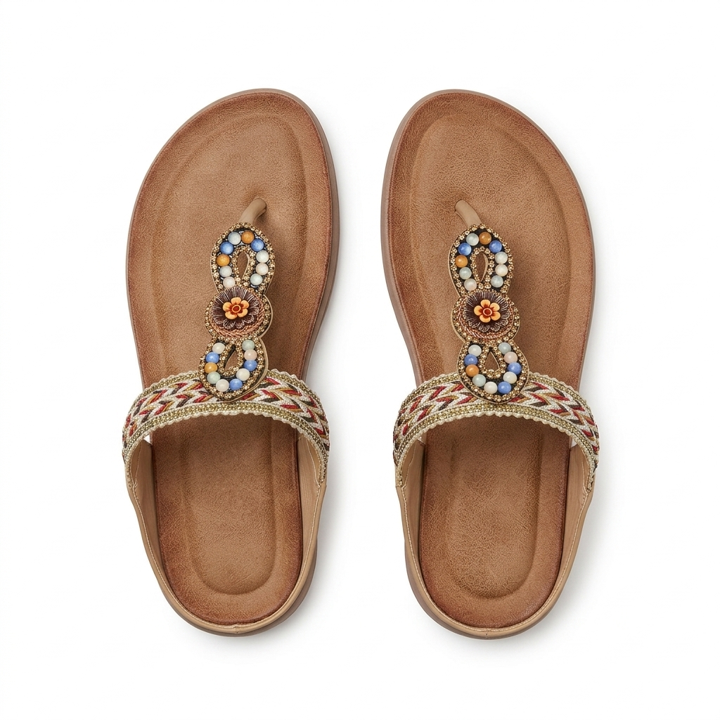 Thalassa Embroidered Cushioned Slippers
