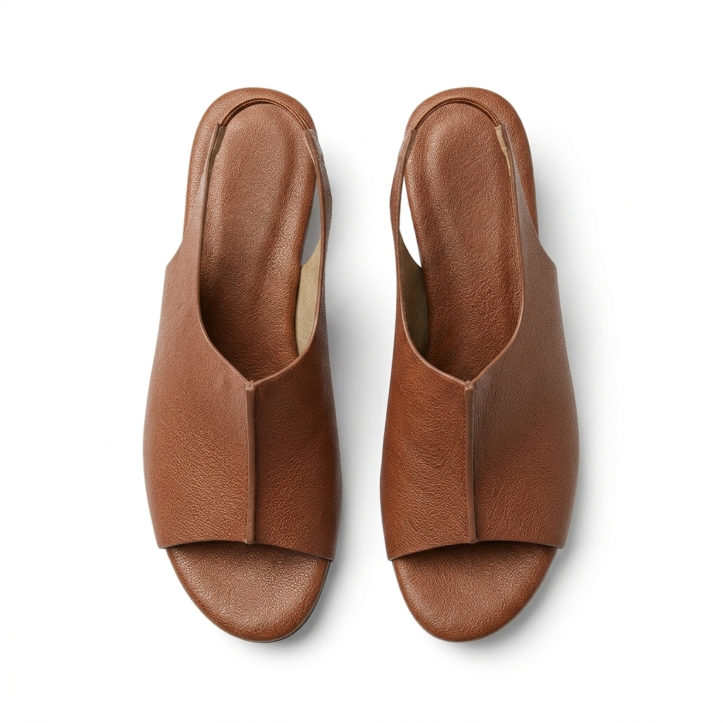 Meridian Back Elastic Peep Toe Wedge Heels - The Heels India