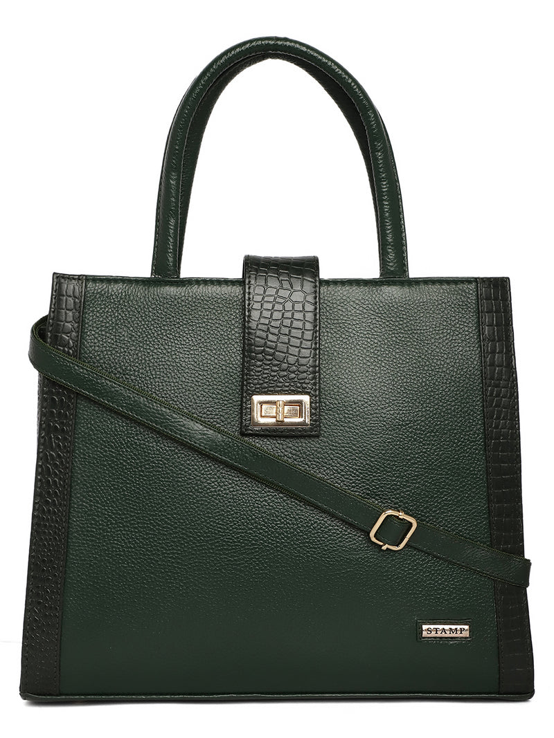 Green Leather Bags for women LHB1050