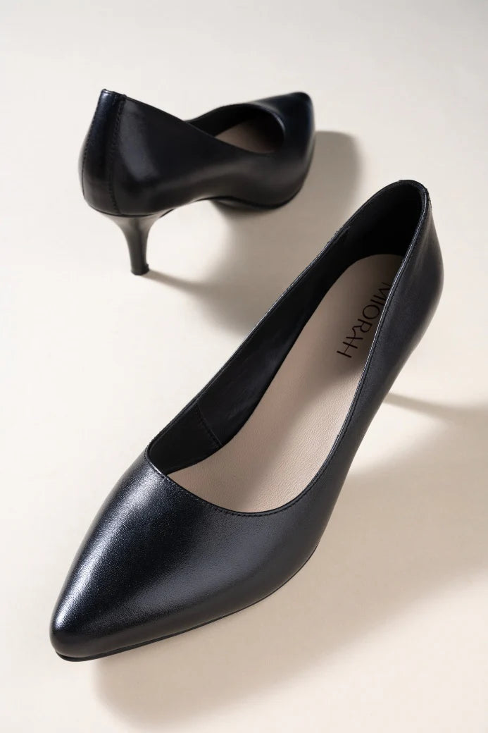 POSH Premium Leather Kitten Heels