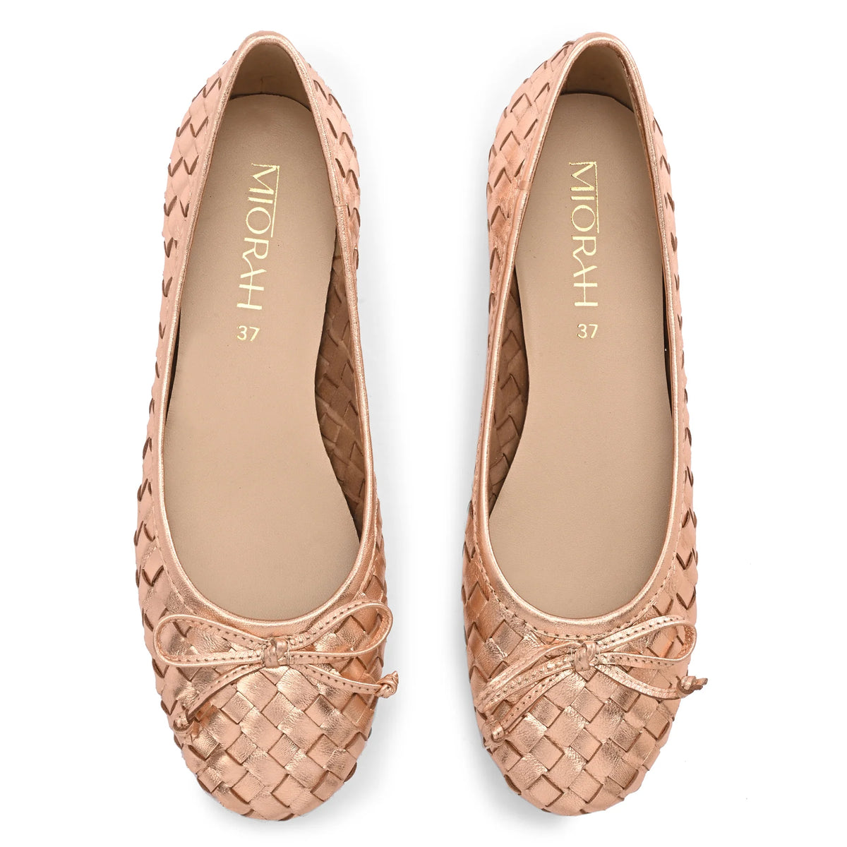 CELINE Premium Leather Weaving Ballerinas