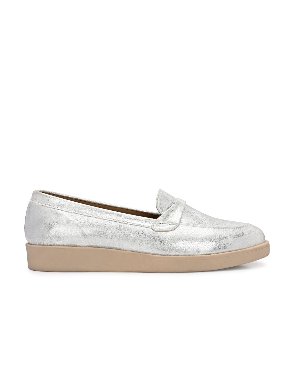 Darcy Shimmer Leather Slip On Loafers
