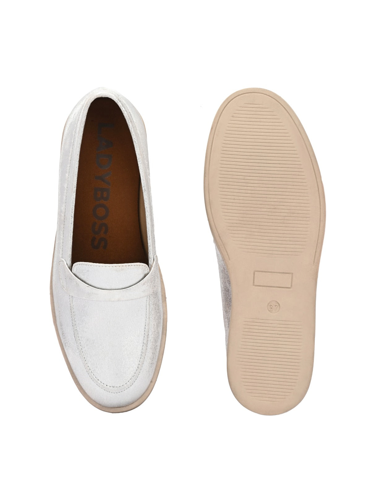 Darcy Shimmer Leather Slip On Loafers
