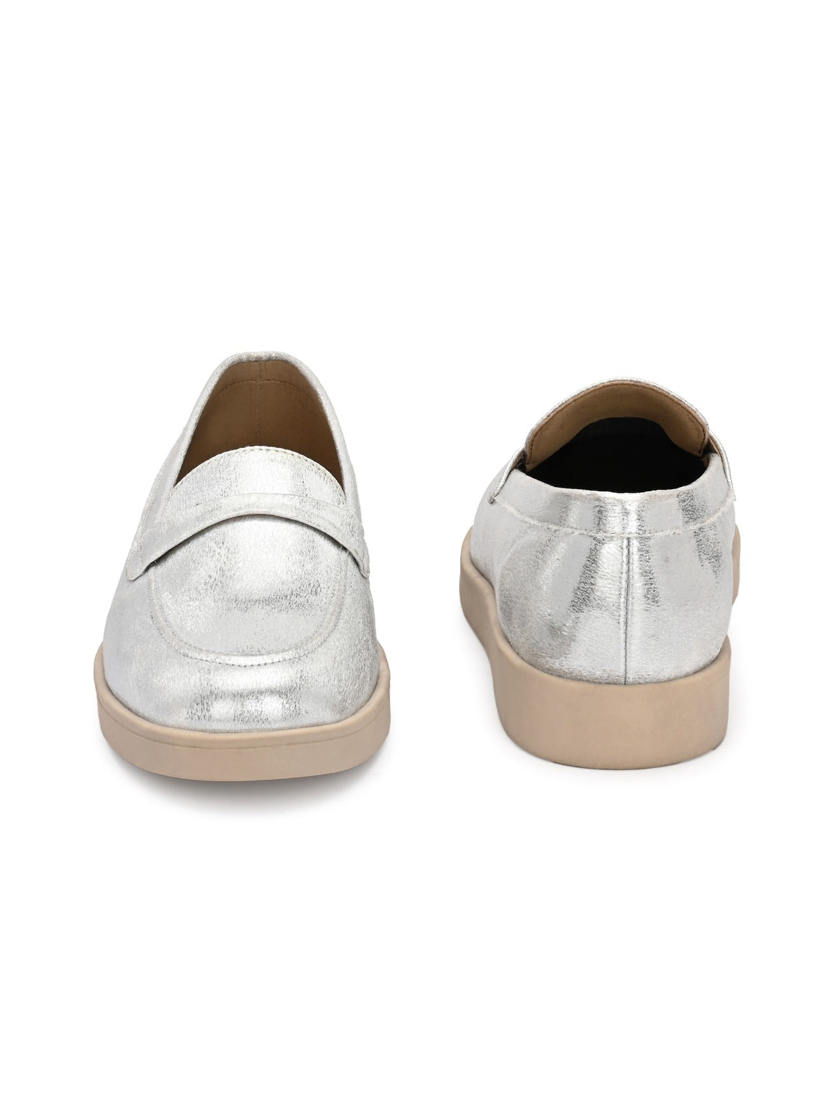 Darcy Shimmer Leather Slip On Loafers