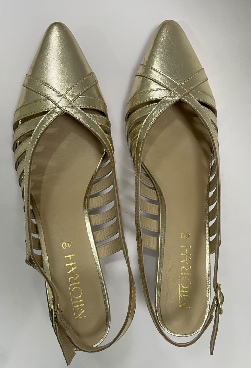 AVIVA Premium Leather Slingback Kitten Heels - The Heels India