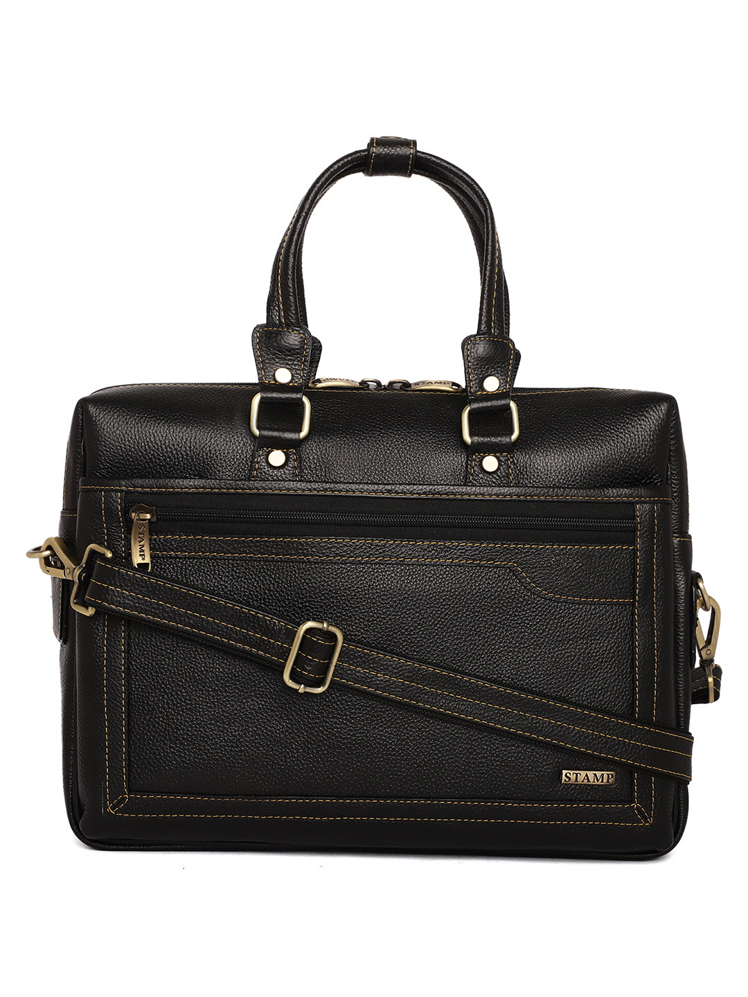 Black Leather Laptop Bags ZP12116
