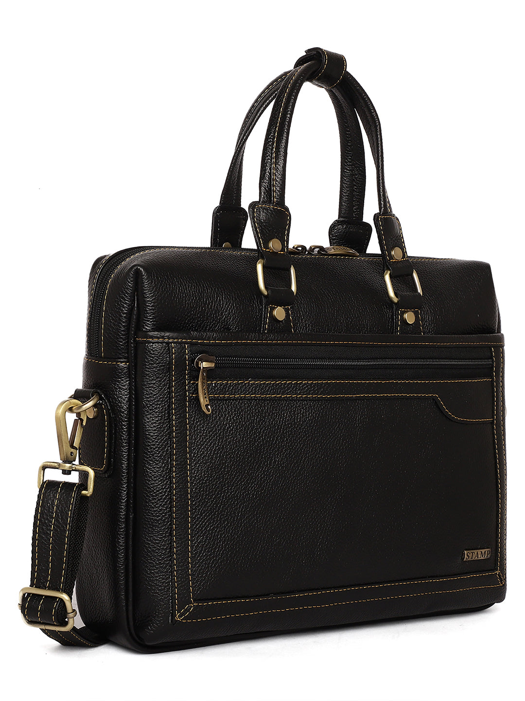Black Leather Laptop Bags ZP12116