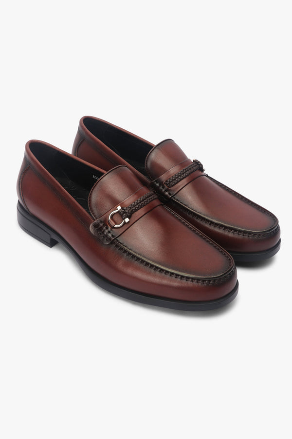 Monarch Brown Leather Formal Loafers