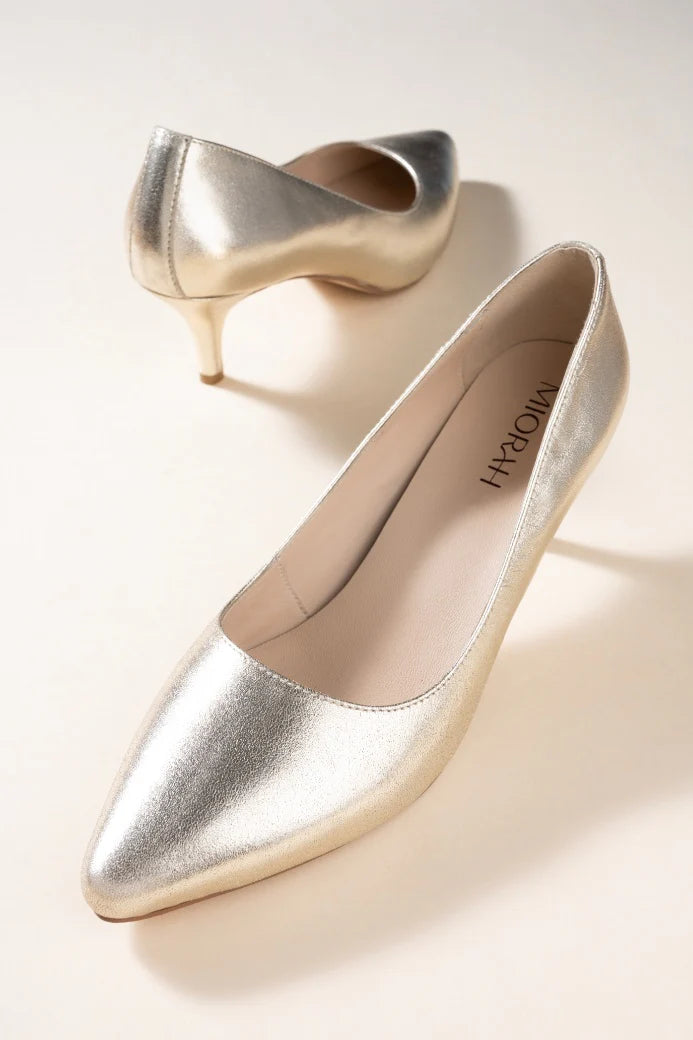 POSH Premium Leather Kitten Heels