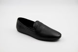 Eloise Black Leather Loafers Sole - The Heels India