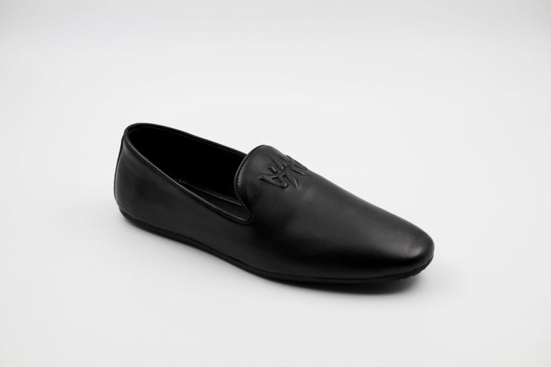 Eloise Black Leather Loafers Sole - The Heels India