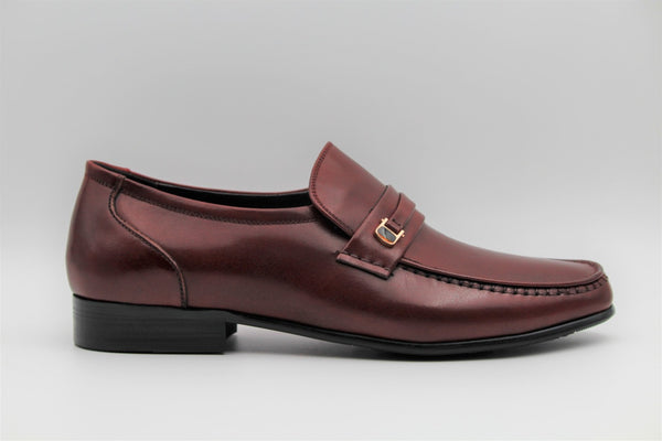 Lawrence Cherry Leather Formal Loafers