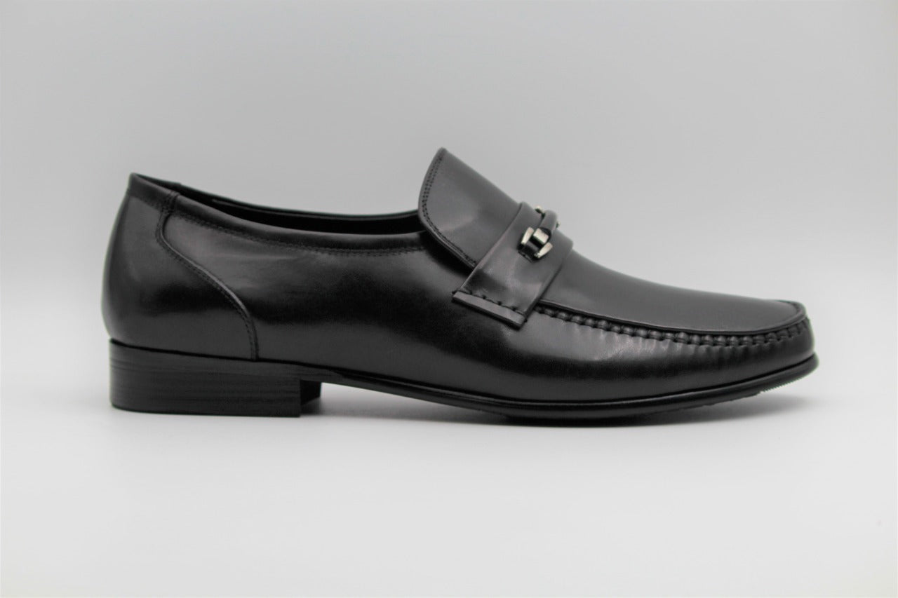 Eugene Black Formal Buckle Loafers - The Heels India