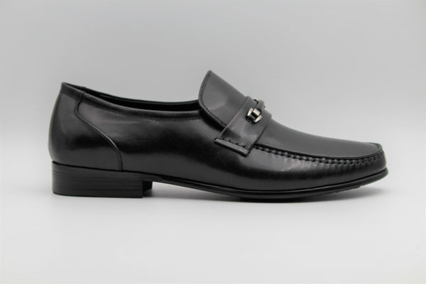 Eugene Black Formal Buckle Loafers