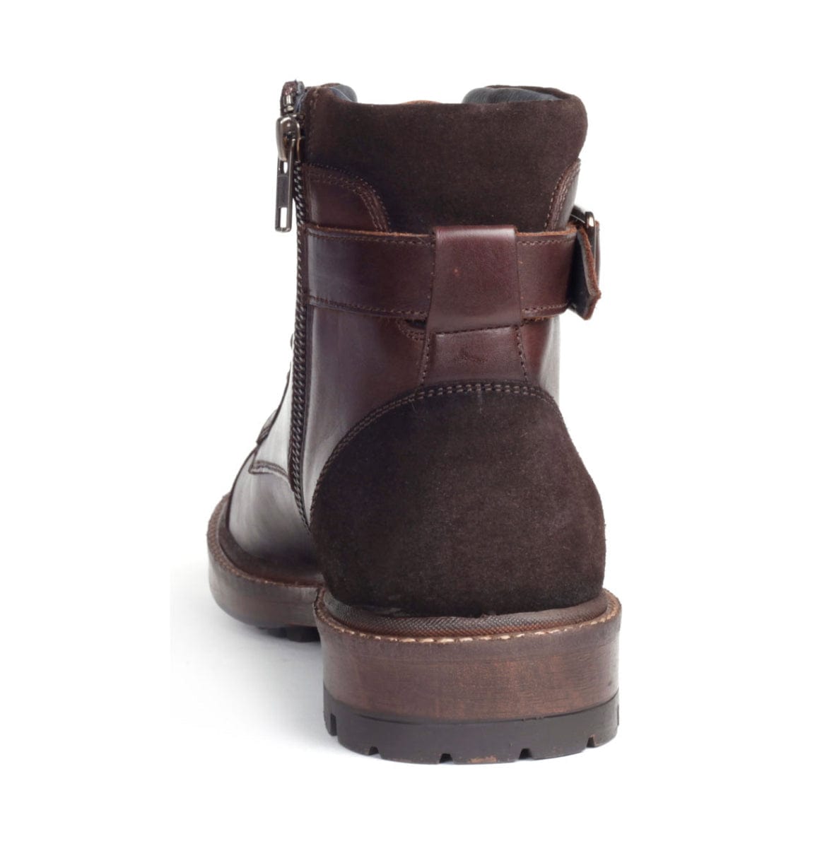 Everett Coffee Leather Boots - The Heels India