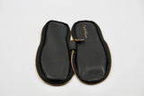 Eloise Black Leather Loafers Sole - The Heels India