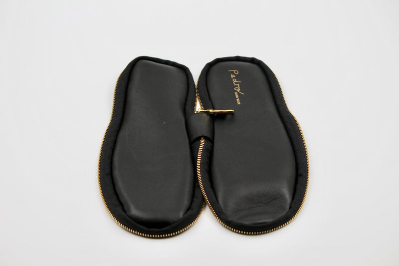 Eloise Black Leather Loafers Sole - The Heels India