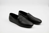 Eloise Black Leather Loafers Sole - The Heels India