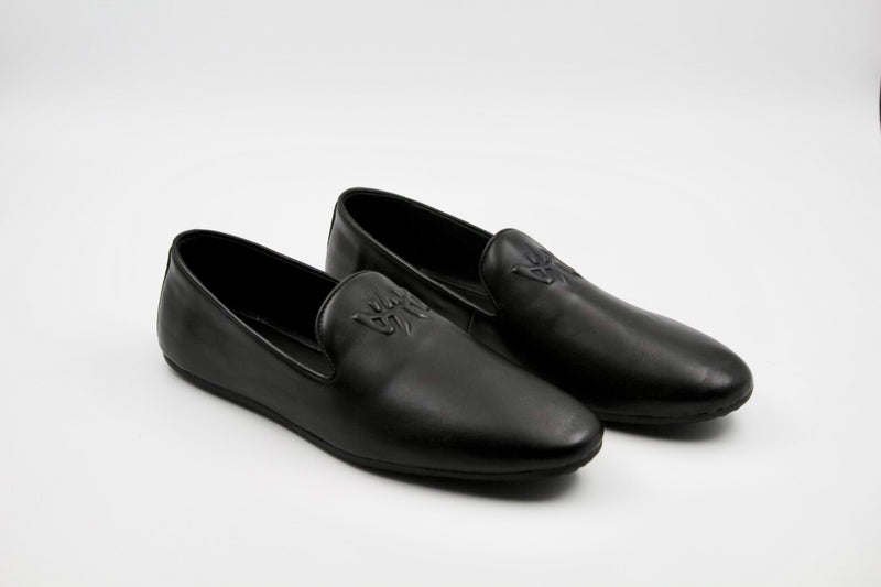 Eloise Black Leather Loafers Sole - The Heels India