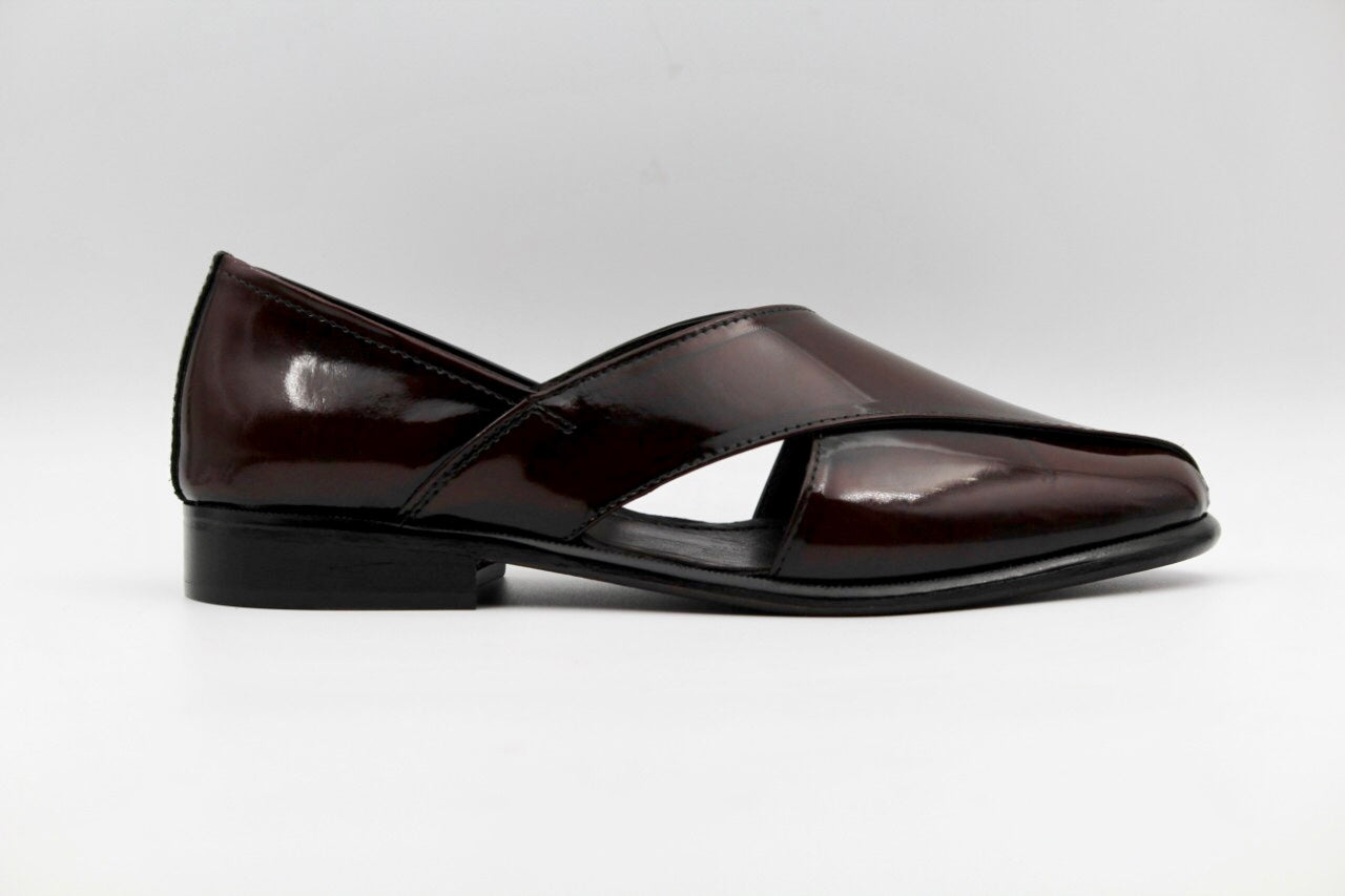 Eugenia Cherry Leather Sandals - The Heels India