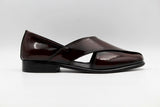 Eugenia Cherry Leather Sandals - The Heels India