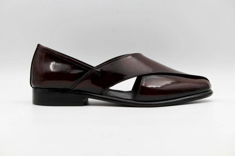 Eugenia Cherry Leather Sandals - The Heels India