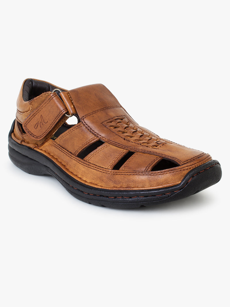 Kieran Tan Leather Sandals - The Heels India