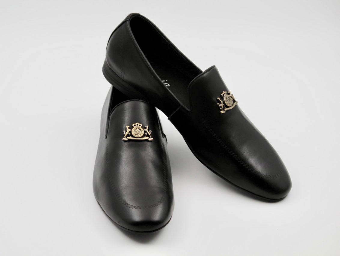 Elliot Black Crown Slip-ons - The Heels India