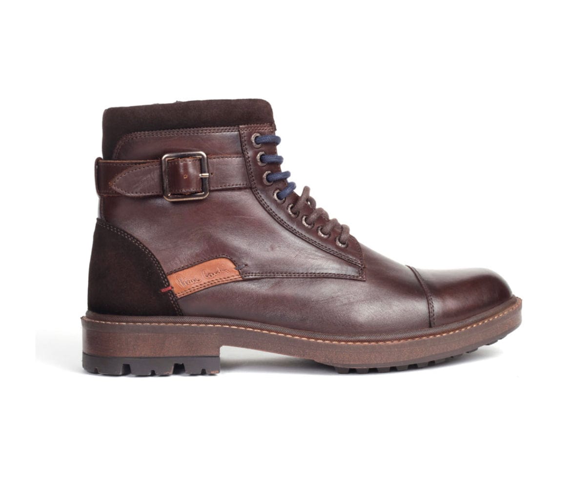 Everett Coffee Leather Boots - The Heels India