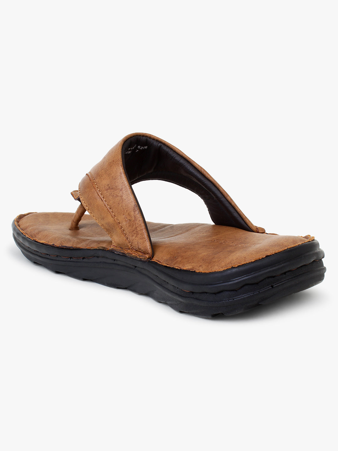 Calvin Tan Leather Flip-Flops - The Heels India