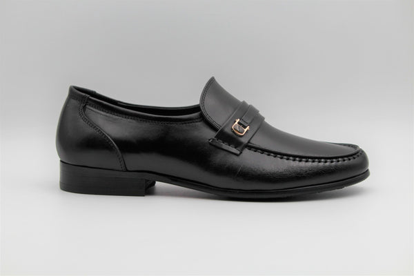 Wilson Black Leather Formal Loafers