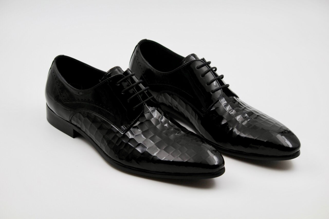 Zaria Black Formal Patent Derby - The Heels India