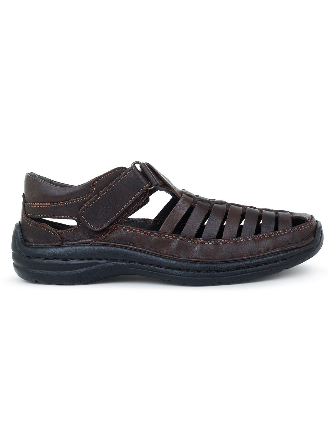 Grayson Dark Brown Sandals - The Heels India