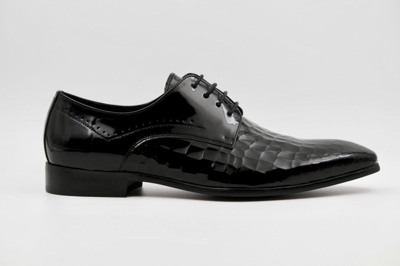 Zaria Black Formal Patent Derby - The Heels India