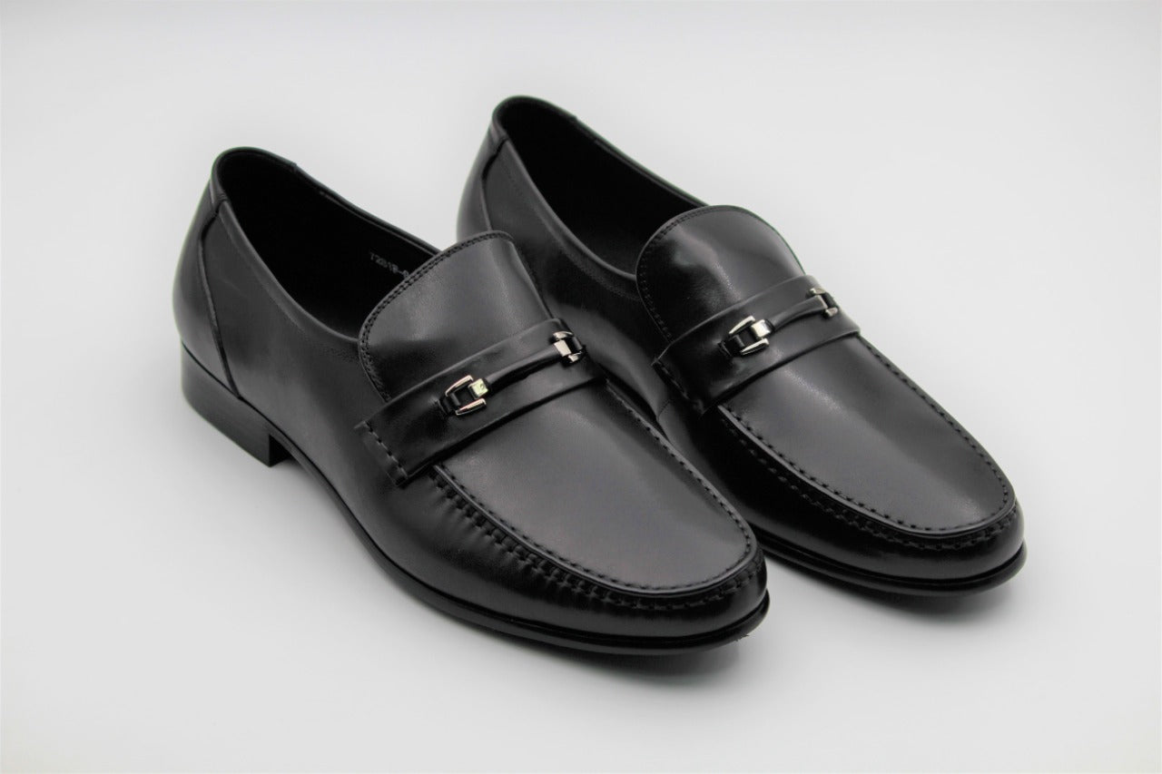 Eugene Black Formal Buckle Loafers - The Heels India